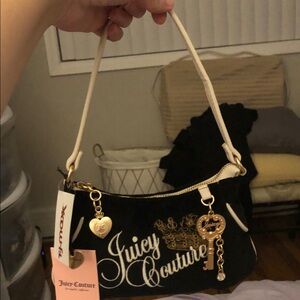Juicy Couture Black and White Wristlet